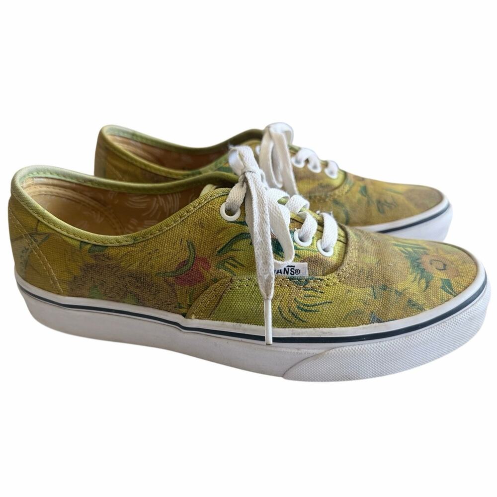 Vans x Van Gogh Museum Sunflower Art Print Canvas Sneakers Trainers 9 Women Fun